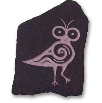 (b) Owl Hand Carved Sandstone Medium